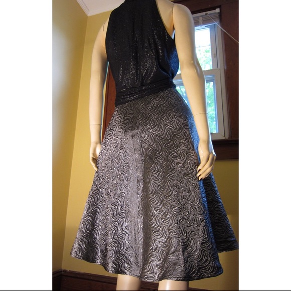 Vintage Suzi Chin Maggy Boutique Metallic Glam Party Dress - Picture 4 of 6